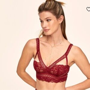 Adore Me Burgundy Lace Bra